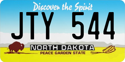 ND license plate JTY544