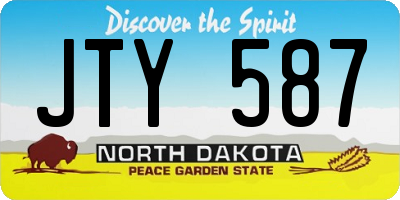 ND license plate JTY587
