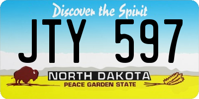 ND license plate JTY597
