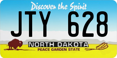 ND license plate JTY628