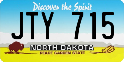ND license plate JTY715