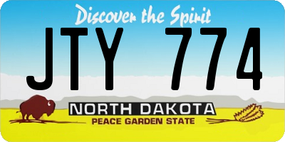 ND license plate JTY774