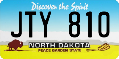 ND license plate JTY810