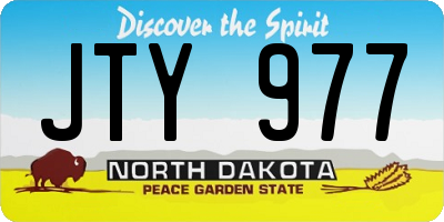 ND license plate JTY977