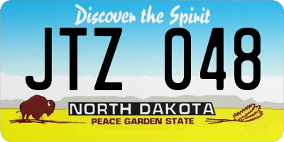 ND license plate JTZ048