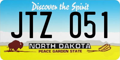 ND license plate JTZ051