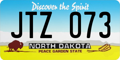 ND license plate JTZ073
