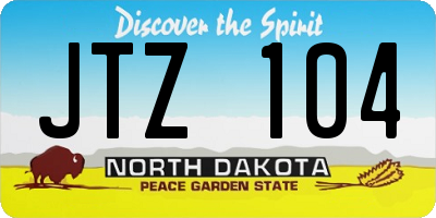 ND license plate JTZ104