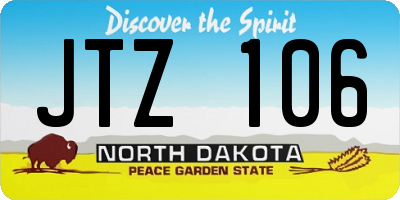 ND license plate JTZ106