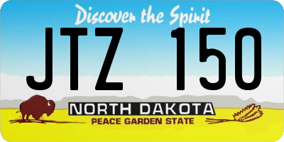 ND license plate JTZ150