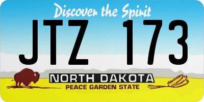 ND license plate JTZ173