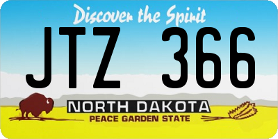 ND license plate JTZ366