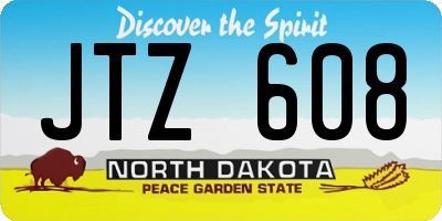 ND license plate JTZ608