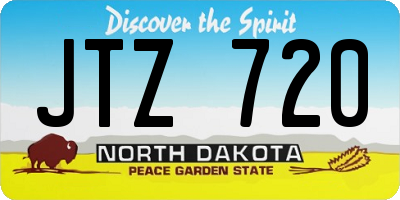 ND license plate JTZ720
