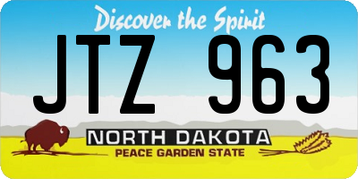 ND license plate JTZ963