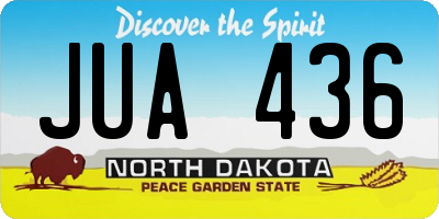 ND license plate JUA436
