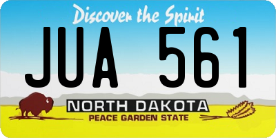 ND license plate JUA561