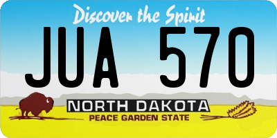 ND license plate JUA570