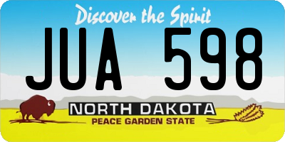 ND license plate JUA598