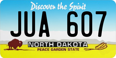 ND license plate JUA607