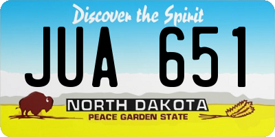 ND license plate JUA651