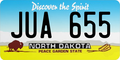 ND license plate JUA655