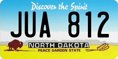 ND license plate JUA812