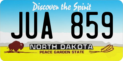 ND license plate JUA859