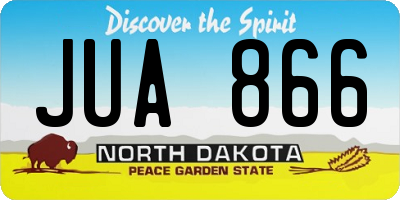 ND license plate JUA866