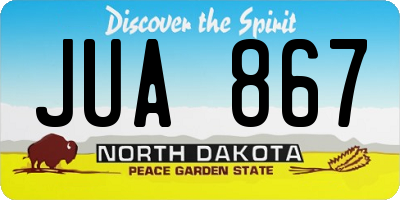 ND license plate JUA867
