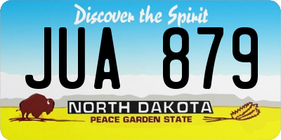 ND license plate JUA879