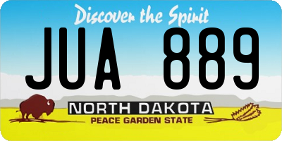 ND license plate JUA889