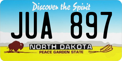 ND license plate JUA897