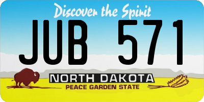 ND license plate JUB571