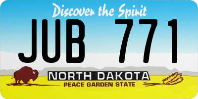 ND license plate JUB771