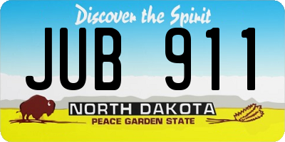 ND license plate JUB911