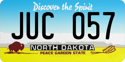 ND license plate JUC057