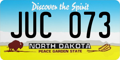 ND license plate JUC073