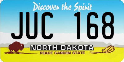 ND license plate JUC168