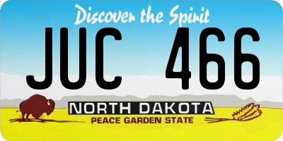 ND license plate JUC466