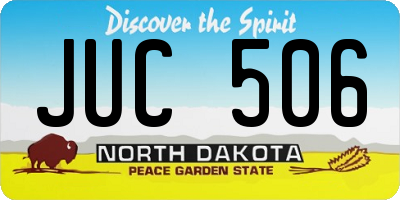 ND license plate JUC506