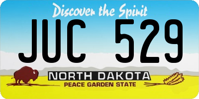 ND license plate JUC529