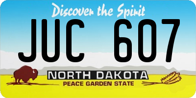 ND license plate JUC607