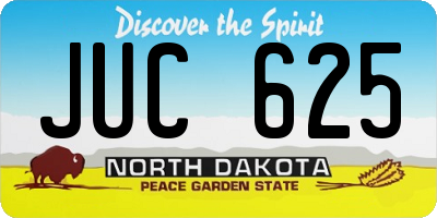 ND license plate JUC625