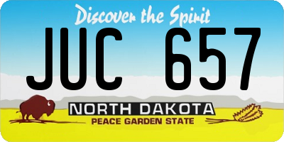 ND license plate JUC657