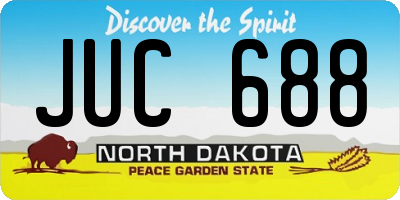 ND license plate JUC688
