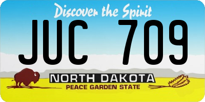 ND license plate JUC709