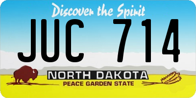 ND license plate JUC714