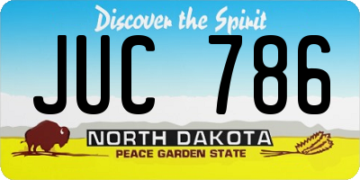 ND license plate JUC786