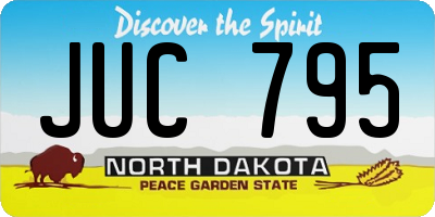 ND license plate JUC795